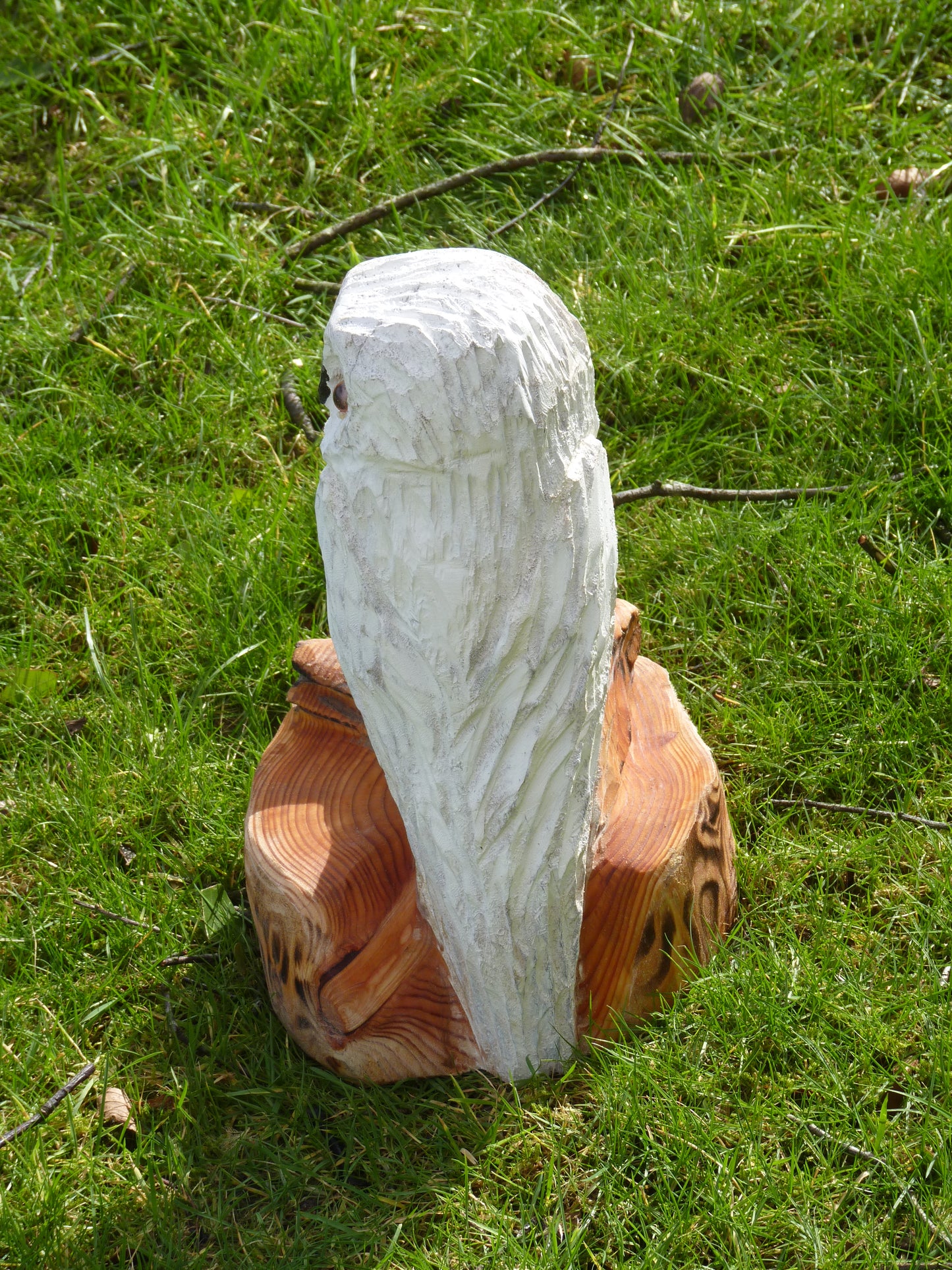 1 Chainsaw carved Snow Owl