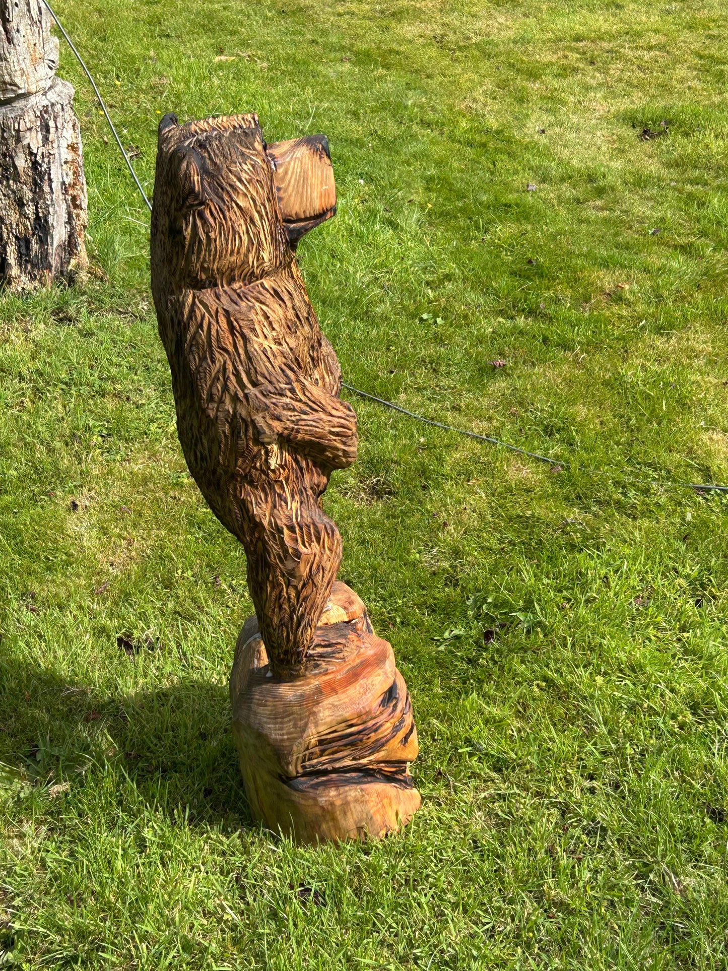 1 Chainsaw Carved Standing Bear